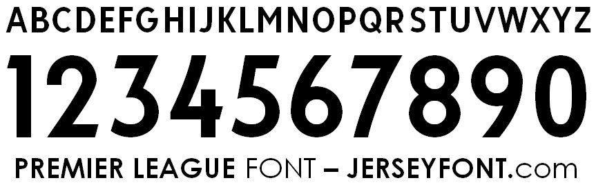 Premier league online font
